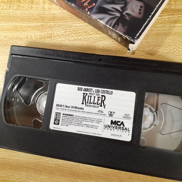 Abbott & Costello Meet the Killer 1949 Boris Karloff VHS Horror Comedy VTG Retro - Picture 8 of 8